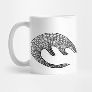 Pangolins in Love - cute and fun animal design on white Mug